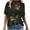 Army Green, variant on Fesfesfes Oversized Workout Shirts for Women's Fashion Casual Plus Size Scenic Flowers Printing V-Neck T-Shirt Tops Women Tops M(US:6)