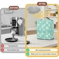 thumbnail image 4 of ZIATUBLES Ice Cream Machine Cover Dust Stain Kitchen Appliance Protection with Front Pocket Easy to Clean Home Counter Decor Accessories, 15.35" x 9.84" x 18.11", Flower Cyan Print, 4 of 6