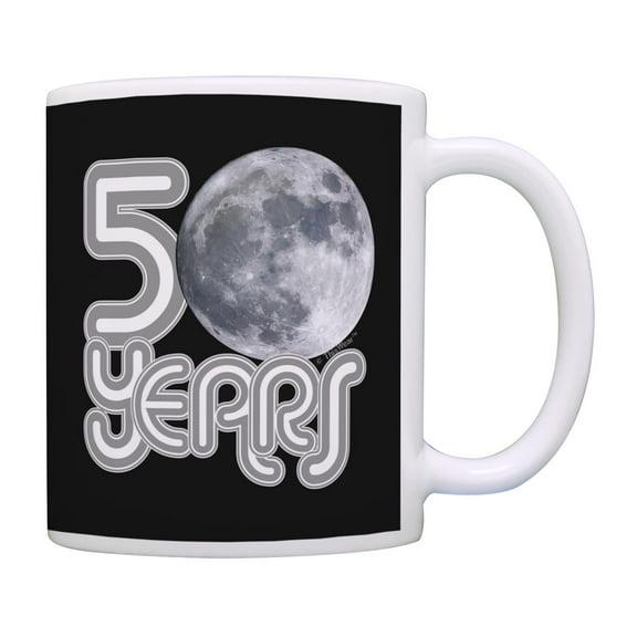 ThisWear Astronomy Gifts American Moon Landing Mug 50 Years Retro Lunar Landing Coffee Mug Multi
