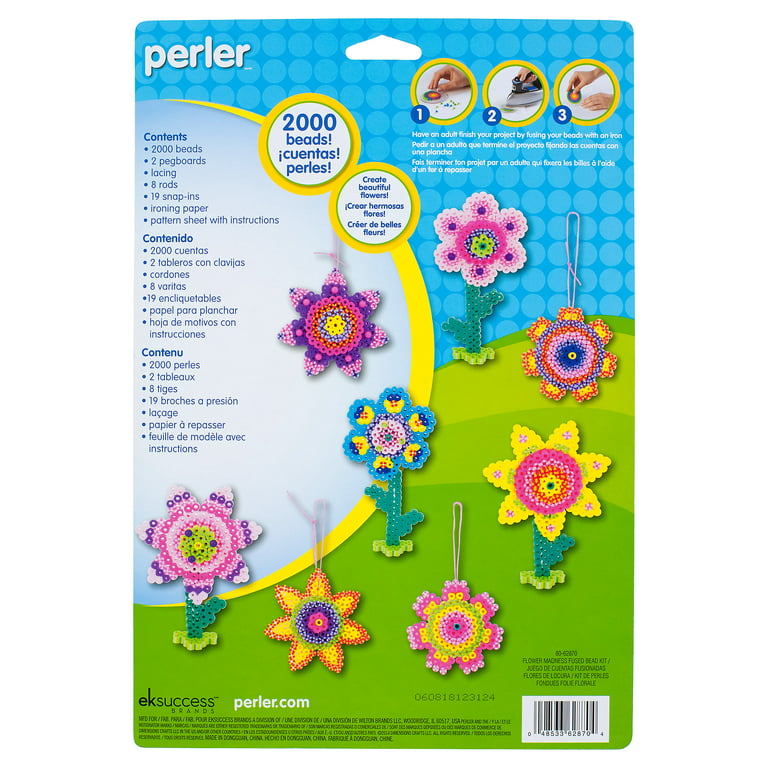 Perler Fused Bead Kit-Flower Madness - 048533628704
