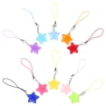 thumbnail image 1 of OUNONA 10Set Bulk Charms Jewelry Making Kit Assorted Color Star Shaped Cotton Iron Resin Pendant for Phone Bag, 1 of 8