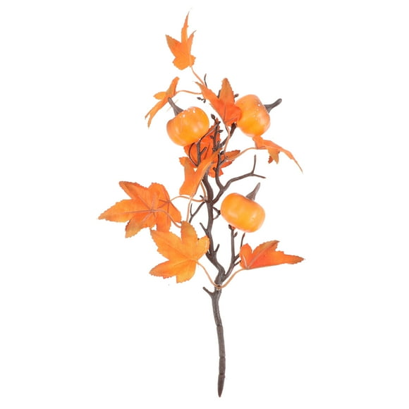 Fall Leaves Artificial Pumpkin Maple Leaves Branch Thanksgiving Decoration