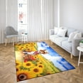 thumbnail image 4 of Vintage Basenji Says Hello Mother's Day Summer Sunflower Field Indoor Rug African Barkless Dog Lover Carpet Living Bed Room Sofa Home Decor - 12005, 4 of 5