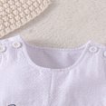 thumbnail image 3 of ZEHJUHAN Easter Baby Boy Sleeveless Cartoon Bunny & Letter Embroidered Bodysuit Cute Spring Summer Outfit White，12-18M, 3 of 6