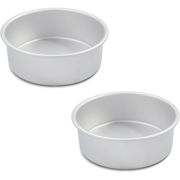 kefyixc7x3 inch round cake pans Set of 2,birthday cake pans, cheesecake, cakes more - durable aluminum molds for circle cake pan (7×3 round Cake Pan, Set of 2)