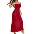 thumbnail image 2 of Hvyesh Women's Spaghetti Strap Nightgown Wedding Mesh Cocktail Evening Sleep Dress Slim Fit Dressy Theme Party Gowns, 2 of 6