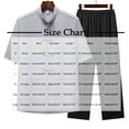 thumbnail image 3 of Jessboyy 2 Piece Outfits for Men Short Sleeve Frog Button Shirts and Pants Sets Casual Trendy Tang Suits for Men Fitted Summer Spring Going Out Outfit Gray,L, 3 of 3