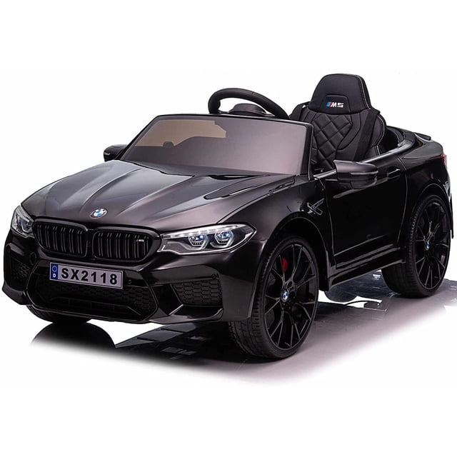 VOLTZ TOYS 12V Ride on Car for Kids, Licensed BMW M5 Battery Powered Electric Ride-on Car for Kid with Remote Control, LED Lights, Leather Seat, 14AH Battery EVA Tires and Bluetooth MP3 Player