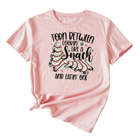 

Summer Blousees for Women 2023 Women s Short Sleeve Top Casual Print T-shirt Short Sleeve Round Neck Shirt Blouse Print Tops Maternity Blouses Pink XL