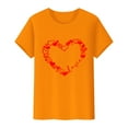 thumbnail image 4 of Baqcunre Valentine'S Day Shirts For Women Funny Print Casual T Shirt Printed Crew Neck Shirt Women's Pullover T Shirt(Orange S-3XL),Womens Tops Graphic Tees For Women Shirts For Women Womens Tops, 4 of 8
