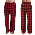 thumbnail image 3 of Mens Plaid Pajama Pants Big And Tall Bottoms Red Pants Cotton Baggy Holiday Plaid Pants Sleeping Loungewear, 3 of 8