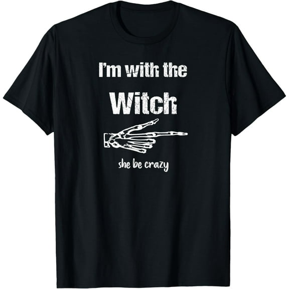 Halloween Shirt for Men I'm With The Witch Couples Costume T-Shirt
