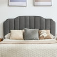 thumbnail image 4 of JURANYAZHU Thickened King/California King Upholstered Headboard Linen Fabric,Adjustable height,Dark Gray, 4 of 6