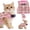 Pink, variant on Kitten Harness and Leash Set, Escape Proof Soft Plaid Mesh Cat Vest, Magic Tape Adjustable No Choke No Pull Pet Harness for Small Cats Puppies, Blue S