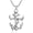 6 Deer Antlers, variant on Fish Hook Necklace 925 Sterling Silver Deer Antler Skeleton Double Fishhook Necklaces Hunting Jewelry Gifts for Men Women Fishing Lover