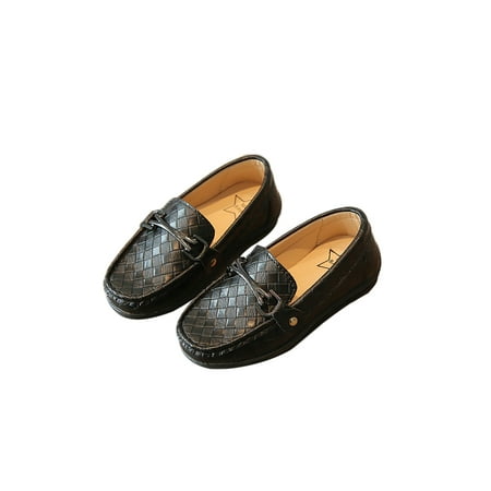 

Difumos Boys Comfort Low Top Boat Shoe Fashion Round Toe Moccasins Wedding Nonslip Casual Dress Shoes