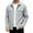 Gray, variant on Mens Jacket Button Down Long Sleeve Solid Jacket Work Casual Lapel with 4 Pockets