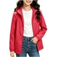 thumbnail image 3 of OGLCCG 2 Pack Kids Rain Jackets With Hood Full Zipper Waterproof Raincoat For Boys Girls Casual Fall Winter Windbreaker Jacket Size 3-12, 3 of 8