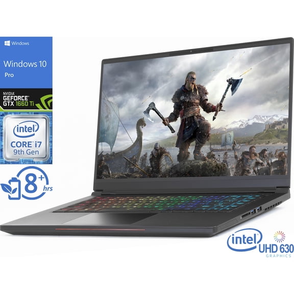 Intel Whitebook Gaming Notebook, 15.6" 144Hz FHD Display, Intel Core i7-9750H Upto 4.5GHz, 32GB RAM, 2TB NVMe SSD, NVIDIA GeForce GTX 1660 Ti, HDMI, Thunderbolt, Wi-Fi, Bluetooth, Windows 10 Pro