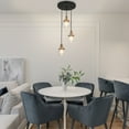thumbnail image 5 of LNC 3-Light Globe Cluster Pendant, Clear Glass & Gold, for Kitchen Island & Foyer, 5 of 14