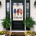 thumbnail image 3 of Hello Summer Ice Cream House Flag Vertical Double Sided Star Blue Red Popsicles, Seasonal Rustic Yard Outdoor Decoration 28x40 Inch, 3 of 5