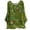 Green, variant on IROINNID Womens Plus Size Tops Round-Neck Long Sleeve Print Home T-shirt Blouse,Khaki