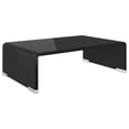 thumbnail image 1 of Mueble TV VidaXL Glass Cristal negro templado 40x100x40 cm, 1 of 7