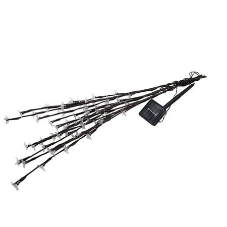 

Stylish Branch Tree Twig Leaf Solar Outdoor Garden 60 Warm White LED Lights 3Pcs