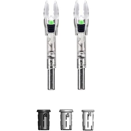 UPC: 0818322013819 | Nockturnal Lighted Nock Shift – Universal Fit Green 2pk