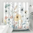 thumbnail image 6 of Newhomestyle Christmas gife White Shower Curtain Flower Shower Curtain ,for Bathroom Shower Curtain Set Waterproof Fabric Shower Curtains,72 x 72 inches, 6 of 7