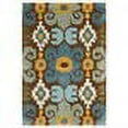 thumbnail image 2 of SAFAVIEH Soho Frosina Floral Wool Area Rug, Brown/Blue, 2' x 3', 2 of 3