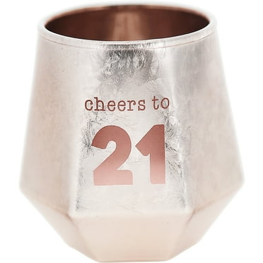 Pavilion Gift Company - Cheers to 21 - 3 oz Geometric Shot Glass