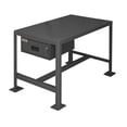 thumbnail image 2 of Durham MTD182436-2K195 14 Gauge Medium Duty Machine Tables with 1 Drawer & 1 Top Shelf, Gray - 24 x 18 x 36 in., 2 of 2