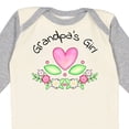 thumbnail image 4 of Inktastic Grandpa's Girl Heart Flowers Girls Long Sleeve Baby Bodysuit, 4 of 5