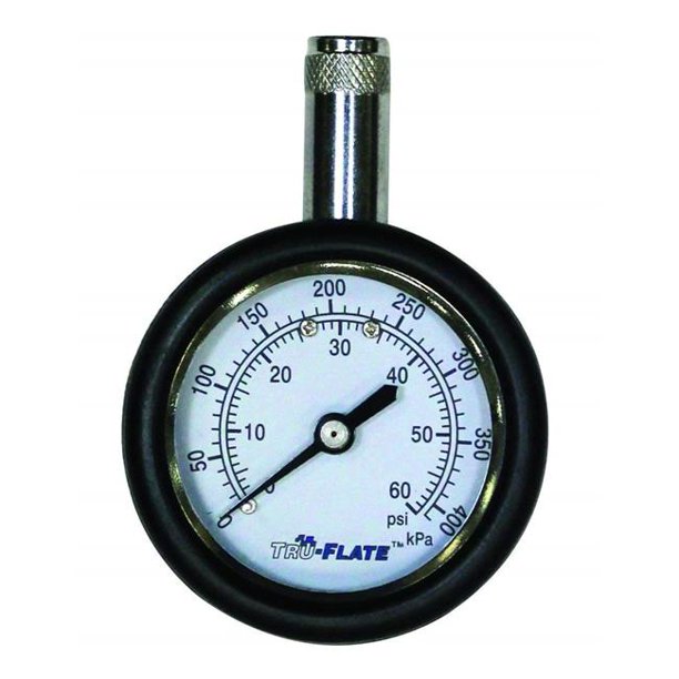 TruFlate 17563 Dial Tire Gauge with Rubber housing Cover (0