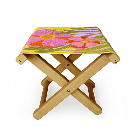 Society6 Sewzinski Modern Botanicals III Folding Stool