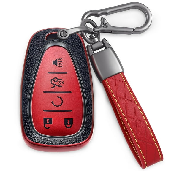 for Chevrolet Key Fob Cover Soft TPU Shell with Keychain 360 Degree Protection Key Case Holder for 2017-2023 Chevy Equinox Camaro Cruze Traverse Blazer Sonic Malibu 5 Buttons