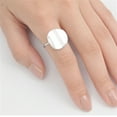 thumbnail image 4 of Wide Concave Round Statement Ring .925 Sterling Silver Band Jewelry Female Male Unisex Size 7, 4 of 4