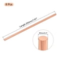 thumbnail image 2 of Uxcell Pure Copper Round Rod Diameter Length Solid Copper Rod Lathe Bar Stock for Metal Craft 5 x 200mm 8pcs, 2 of 6