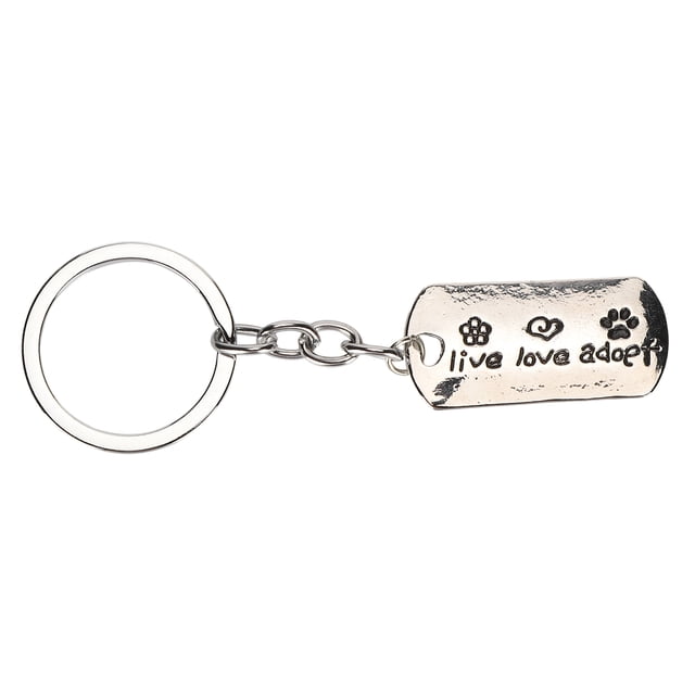 Diseño único, delicado dije de aleación, accesorio perfecto para regalar, llavero rectangular esmaltado
