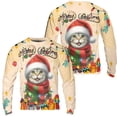 thumbnail image 3 of Merry Christmas Santa American Shorthair Scarf Twinkling Lights Xmas Holiday All Over Print 3D Sweatshirt Unisex Merch Cat Lover Kitten Owner Gifts - 00022, 3 of 6