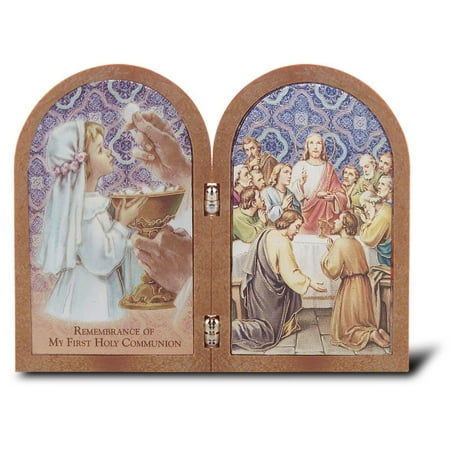 Communion Girl Plaque - WJH First Communion Girl Bi-Fold Plaque