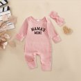 thumbnail image 2 of mgoYE Infant Baby Girl Fall Outfit Sweatshirt Romper Daddy's Girl Long Sleeve Jumpsuit Newborn Clothes(Light Pink,3-6 Months), 2 of 7