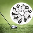 thumbnail image 4 of 10 Uds. Cubierta para la cabeza del palo de Golf fácil de limpiar cubierta impermeable para la cabeza del número de hierro 4 5 6 7 8 9 P a S X para pr Números negros Soledad Cubierta de cabeza de hierros de golf, 4 of 9