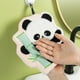 thumbnail image 4 of Toalla de manos Pandas | Vellón Engrosado Absorbente | Diseño de pandas de dibujos animados negros adorables | Material suave y respetuoso para la piel | Secado rápido | Colgable | 22x20cm, 4 of 6
