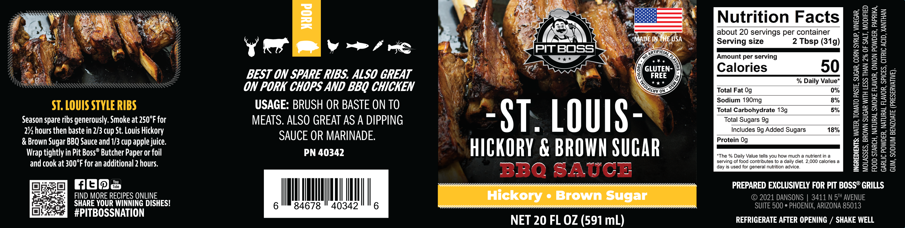 Pit Boss St. Louis Hickory & Brown Sugar BBQ Sauce - 20 oz. - image 2 of 3