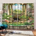 thumbnail image 3 of Muro colgante de ventana Cortina Decoración cortinas Enfoque Máquina Lavable Cortinas Suministros para sala de estar Dormitorio Baño L Tipo D 2 Piezas Methold HA010899-12, 3 of 7