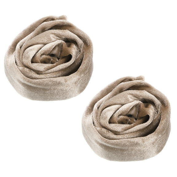Uxcell 2ft Chandelier Chain Cord Cover, 2 Pcs Velvet Cloth Fabric Chain Sleeve Decorative Cord Covers for Chandelier Wires Swing Cable, Hook and Loop Fastener Style, Beige