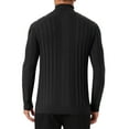 thumbnail image 3 of INSPIRE CHIC Men's Turtleneck Sweaters Solid Color Turtle Neck Warm Knitted Pullover Sweaters S Black, 3 of 6