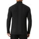 thumbnail image 3 of Suéteres de cuello alto para hombres INSPIRE CHIC, de color sólido, suéteres de punto cálidos, suéteres de pullover, L negro, 3 of 6